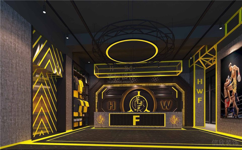 華武決東門店深圳健身房裝修設(shè)計_服務臺 華武決東門店深圳健身房裝修設(shè)計_服務臺