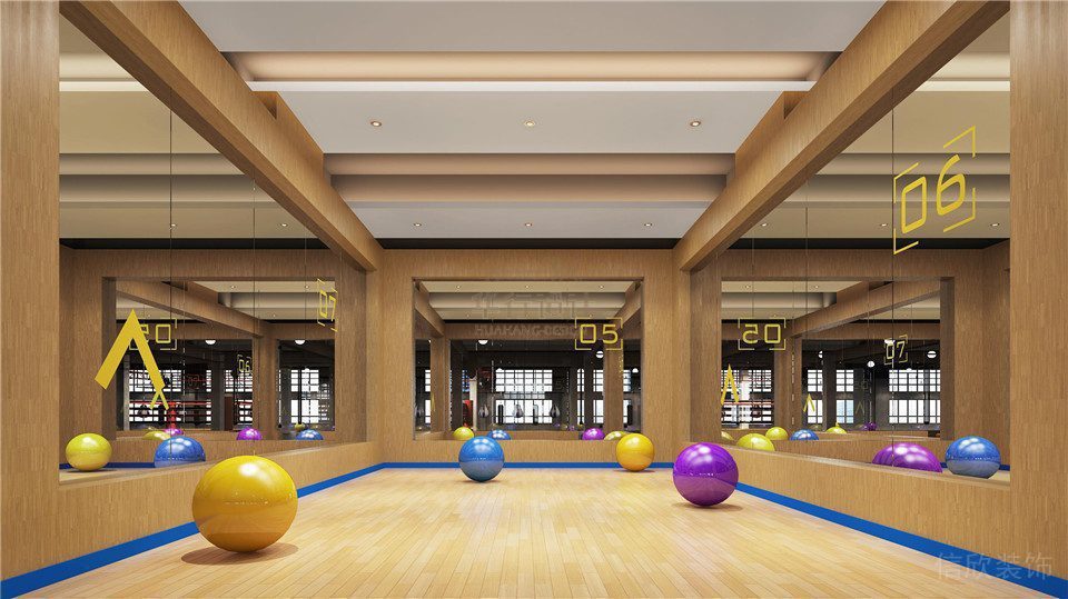 拳館搏擊館裝修設計拳世界-瑜伽聯(lián)系區(qū)