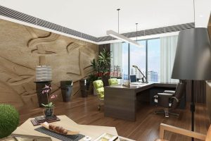 辦公室內(nèi)嵌式環(huán)形中央空調(diào)設(shè)計(jì)天花裝修