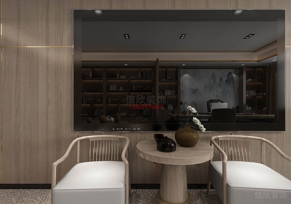 公司裝修洽談區(qū)-中喬公司