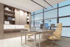 裝修設(shè)計(jì)經(jīng)理辦公室百葉窗木制地板效果圖