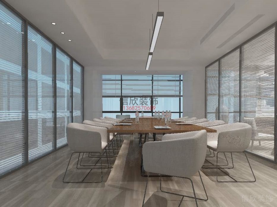 會議室木制工作桌直線長桌辦公室裝修設(shè)計