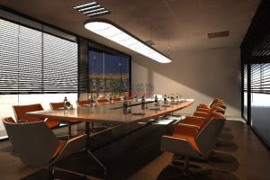 天花吊頂直線式會(huì)議室裝修玻璃隔斷創(chuàng)意設(shè)計(jì)