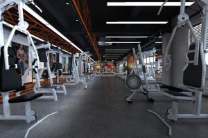 工業(yè)風裝修設計健身房水磨石效果圖