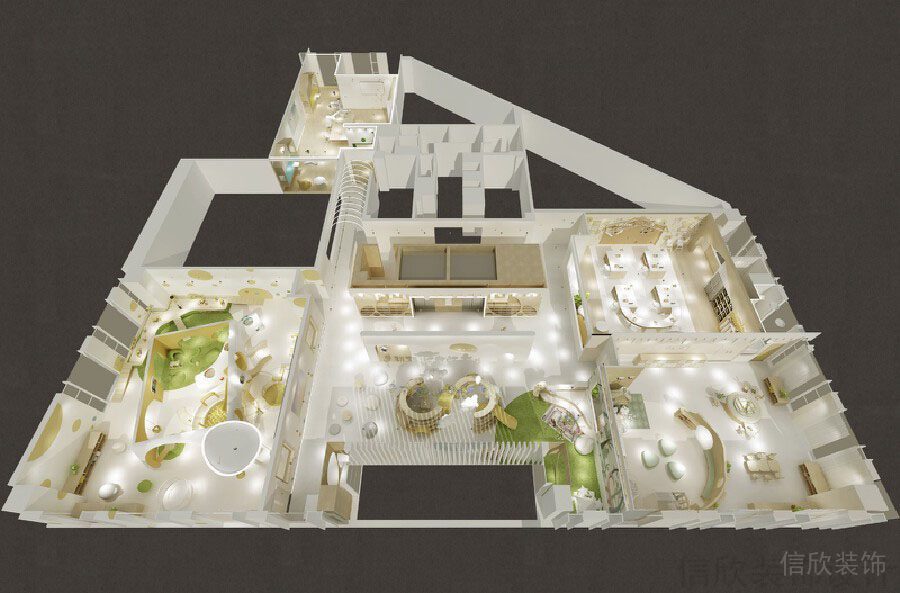 深圳和協(xié)幼兒園裝修設計-俯視設計圖 深圳和協(xié)幼兒園裝修設計-俯視設計圖