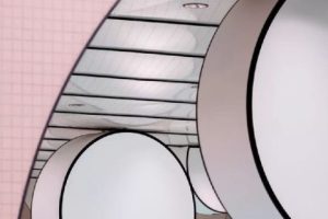 天花吊頂粉色瓷磚鋪貼游泳池裝修設(shè)計(jì)圖