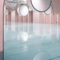 漸變玻璃游泳池裝修設(shè)計(jì)粉色瓷磚設(shè)計(jì)圖