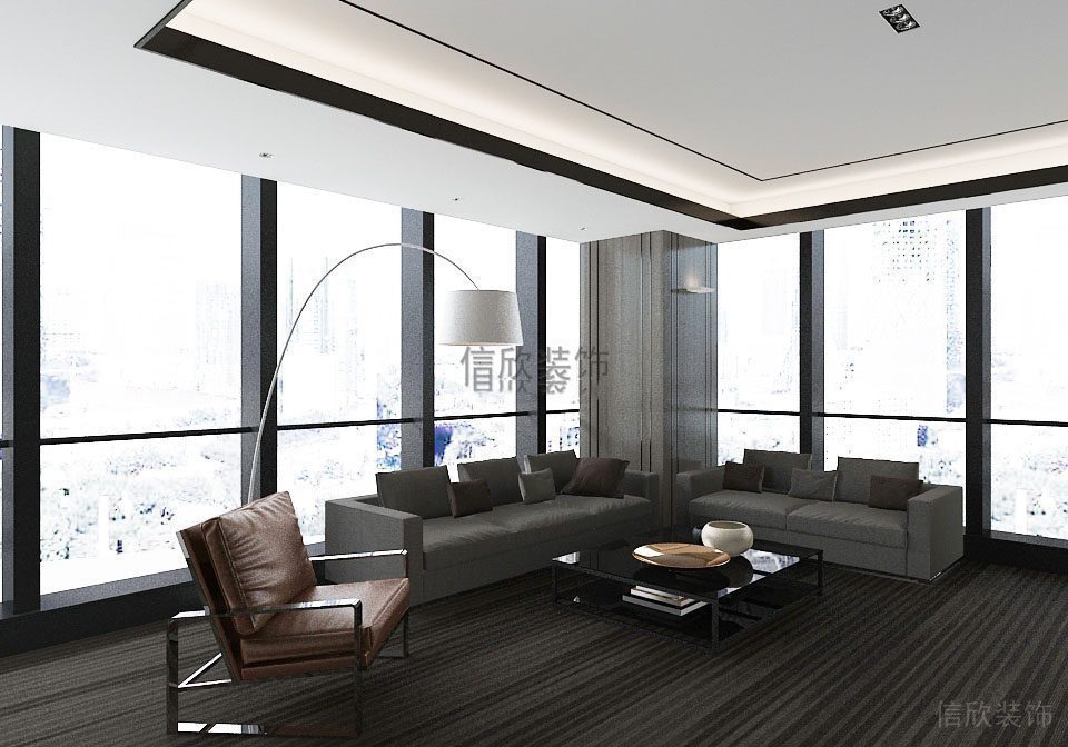 羅湖新中式辦公室裝修洽談區(qū)