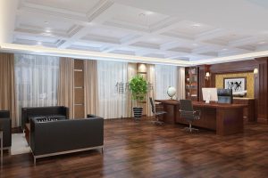 中式風現(xiàn)代辦公室簡約商務風木制裝修