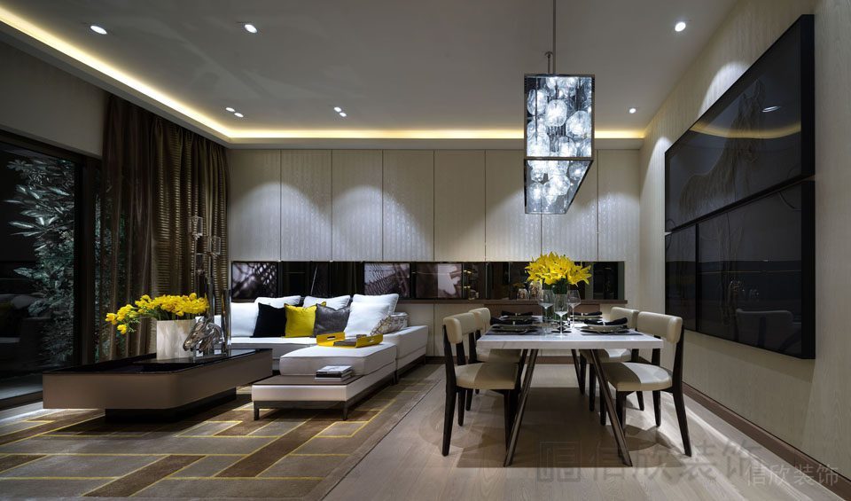 輕奢風(fēng)大廳裝修效果房屋設(shè)計