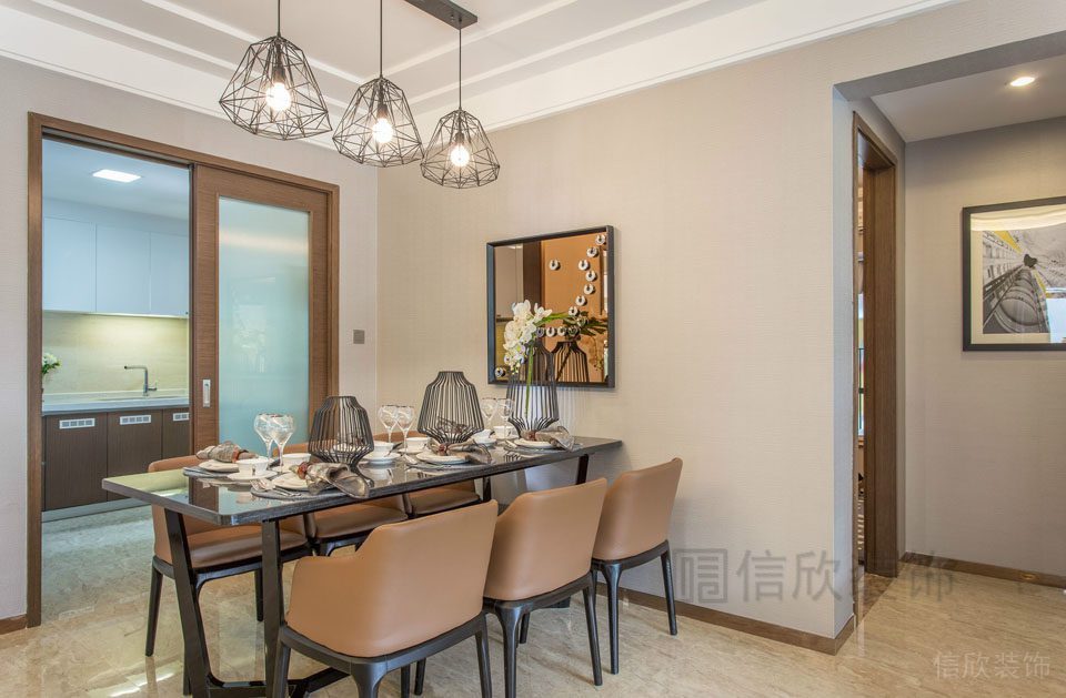 餐廳就餐區(qū)廚房創(chuàng)意設(shè)計天花吊頂