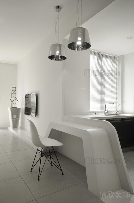 簡約白金屬天花吊頂大廳套房弧線設(shè)計