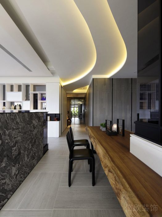 戶外走廊過道日式直線桌木質(zhì)就餐區(qū)辦公室休息區(qū)裝修效果圖