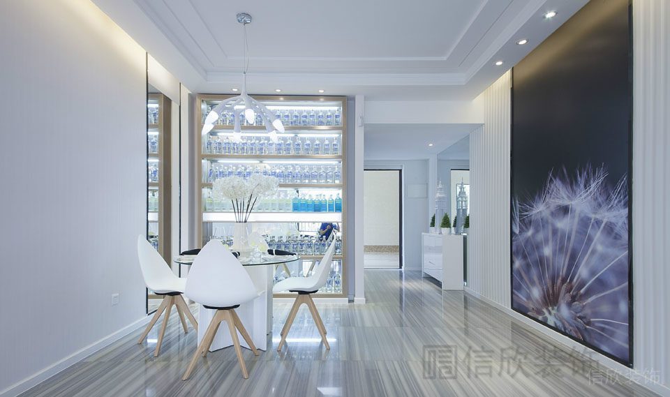 辦公室休息區(qū)簡約純白藝術(shù)畫裝修定制輕奢風大理石地板裝修設(shè)計