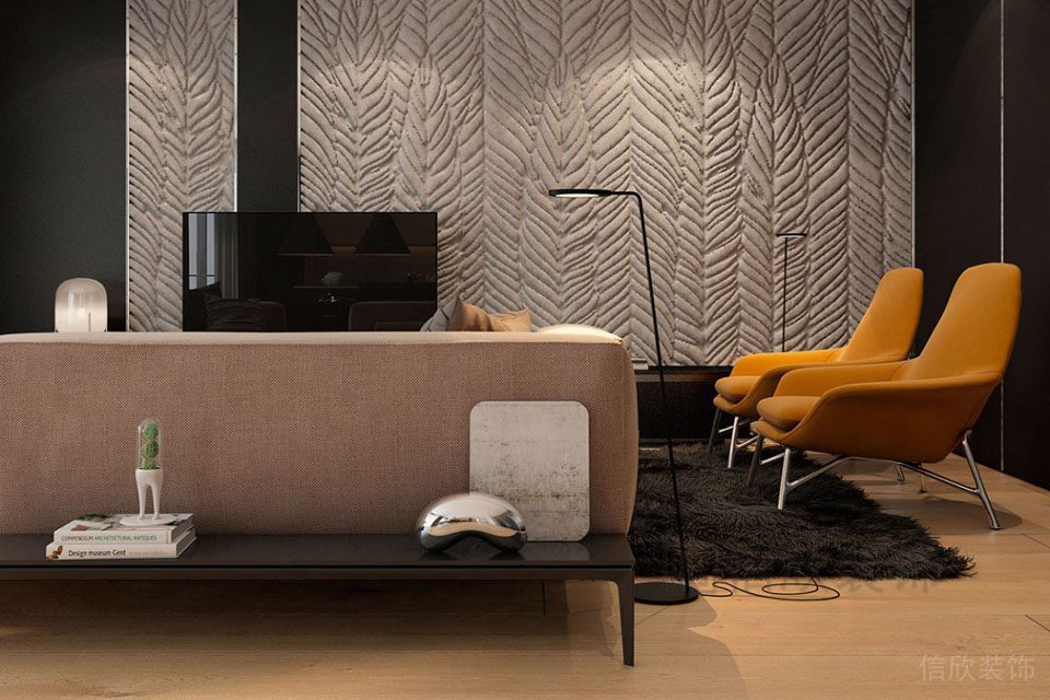 智能房屋設計學區(qū)房精品房裝修效果圖大廳布藝沙發(fā)裝修設計