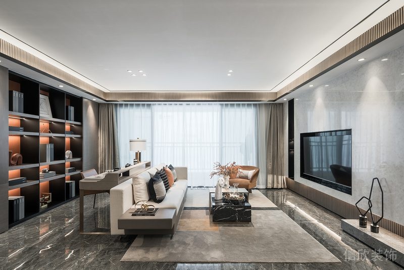 大理石地板過道裝修效果圖遮光簾大廳設(shè)計內(nèi)嵌式家電效果圖