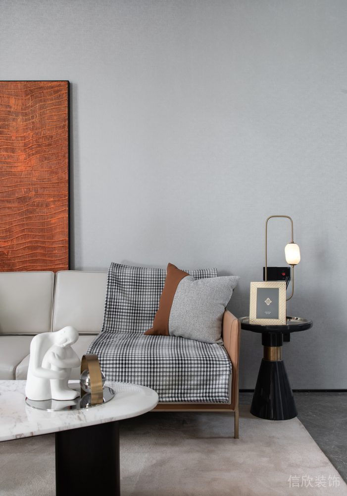 灰色客廳裝修極簡(jiǎn)風(fēng)效果圖絨面地毯裝修圖