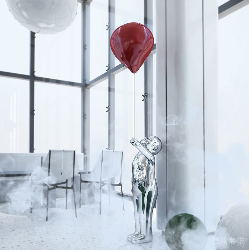 金屬簡(jiǎn)約純白玻璃辦公樓裝修休息區(qū)接待處設(shè)計(jì)