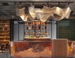 辦公室工業(yè)風(fēng)吧臺區(qū)效果圖