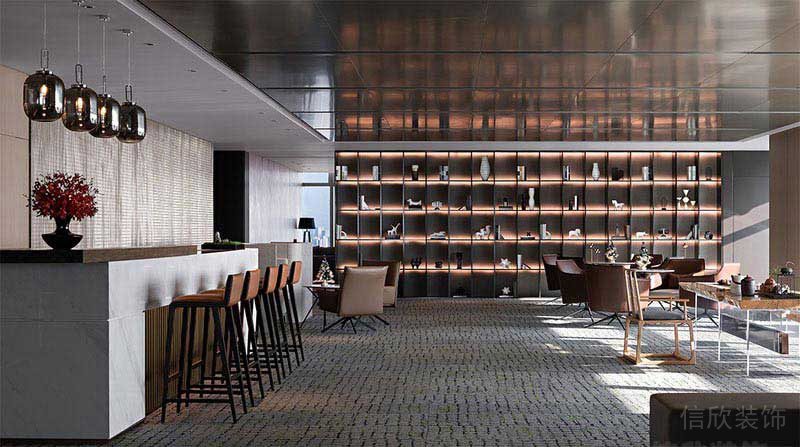 辦公室工業(yè)風(fēng)前臺(tái)效果圖