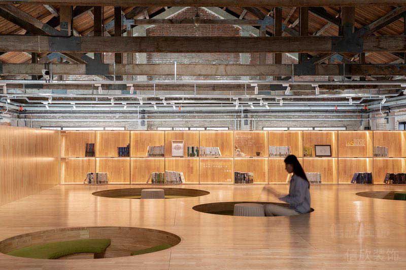 辦公室工業(yè)風(fēng)榻榻米休息區(qū)效果圖