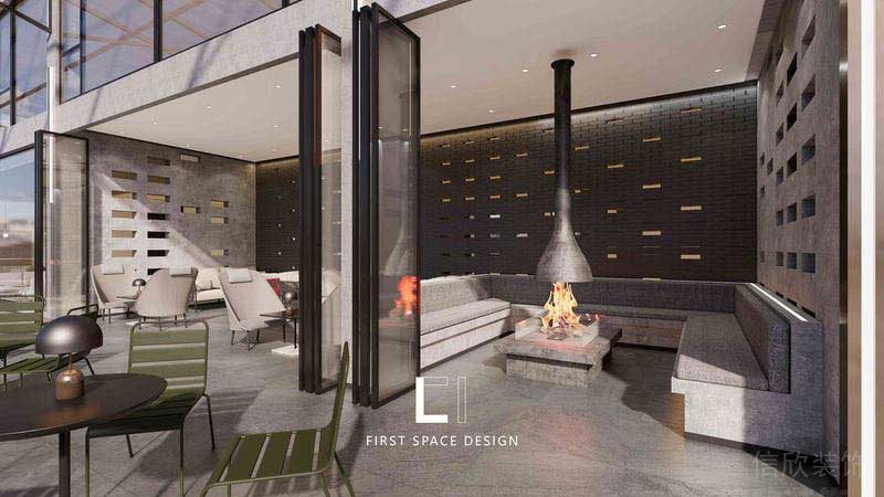 辦公室工業(yè)風(fēng)休閑沙發(fā)效果圖