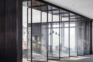 辦公室現(xiàn)代風玻璃門陽臺區(qū)效果圖