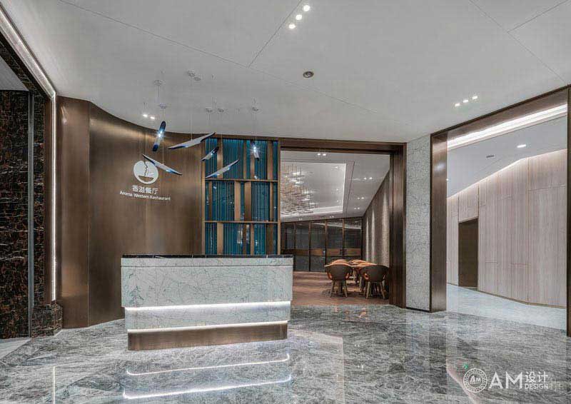 辦公室現(xiàn)代風大理石前臺效果圖 (2)