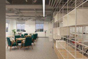 辦公室現(xiàn)代風格休息區(qū)效果圖