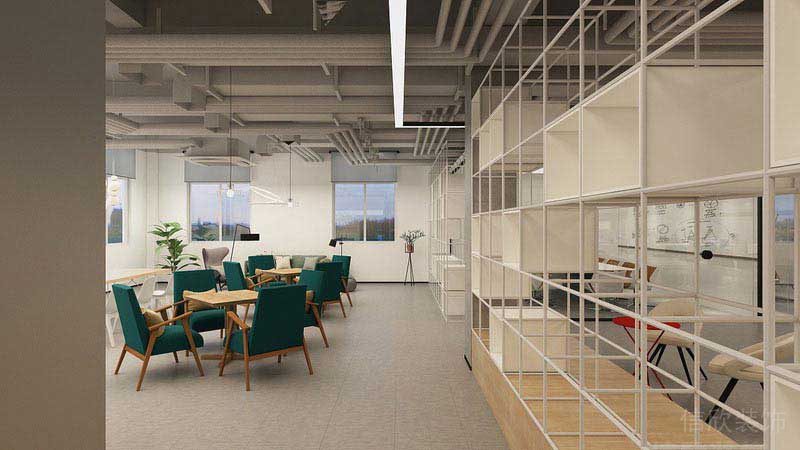 辦公室現(xiàn)代風格休息區(qū)效果圖