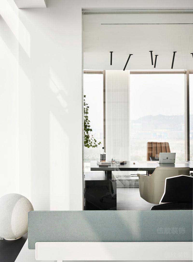 辦公室現(xiàn)代風(fēng)格總裁辦公室效果圖