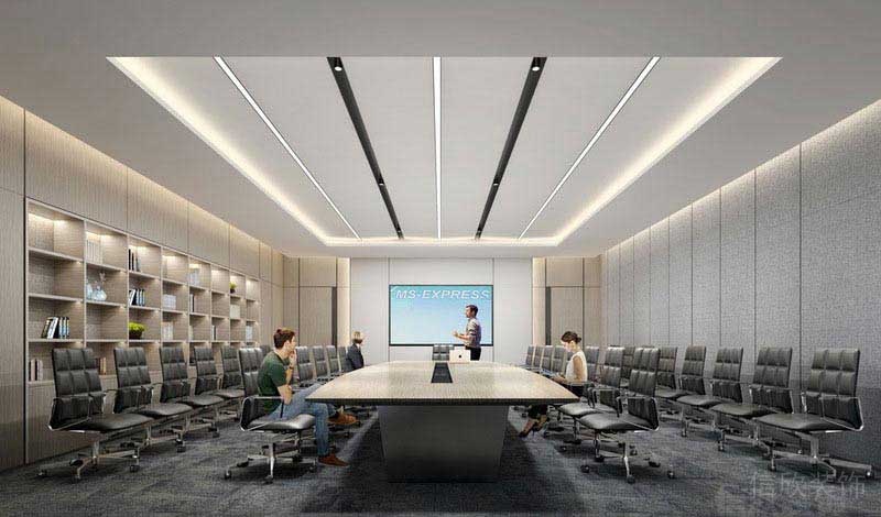 辦公室現(xiàn)代風(fēng)會(huì)議室效果圖 (5)