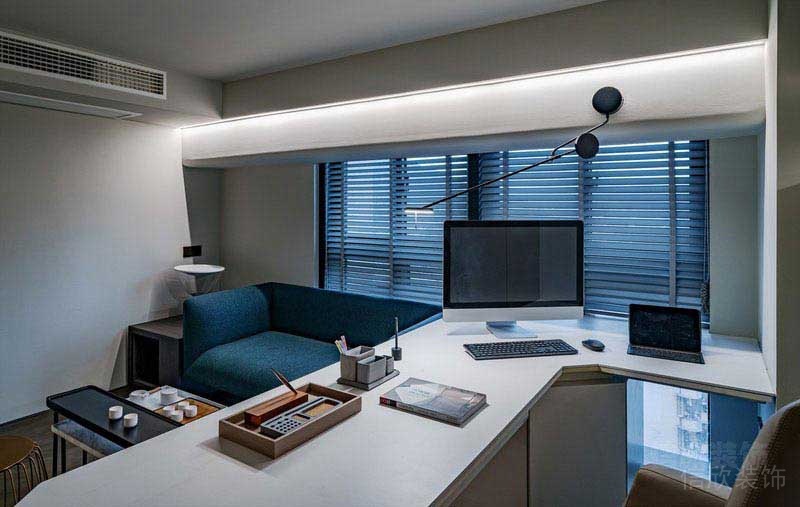 辦公室現(xiàn)代風經(jīng)理辦公室效果圖 (2)