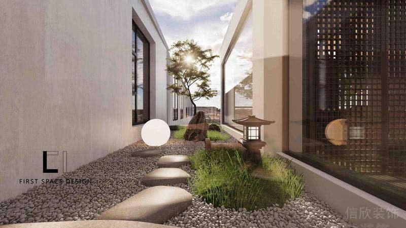 辦公室現(xiàn)代風(fēng)綠植花園效果圖