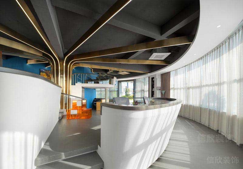 辦公室現(xiàn)代風(fēng)前臺效果圖(3)