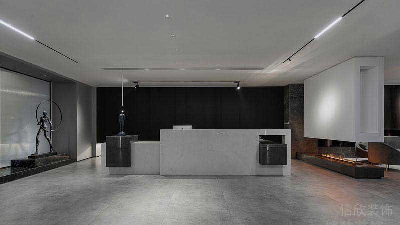 辦公室現(xiàn)代風(fēng)前臺(tái)效果圖 (2)