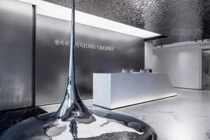 辦公室現(xiàn)代風(fēng)前臺效果圖(2)