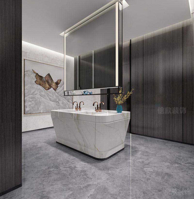 辦公室現(xiàn)代風(fēng)洗手臺(tái)效果圖