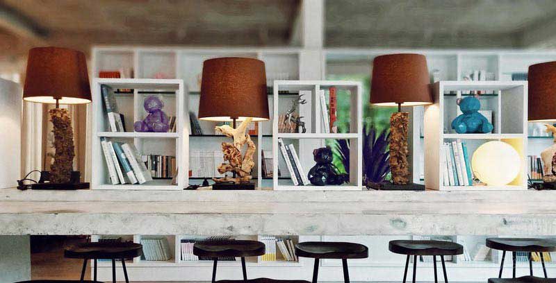 辦公室現(xiàn)代風休息區(qū)吧臺效果圖