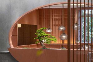 辦公室現(xiàn)代風休息區(qū)景觀效果圖