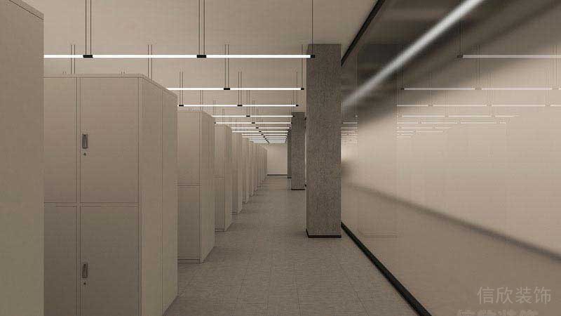 辦公室現(xiàn)代風員工換衣間效果圖