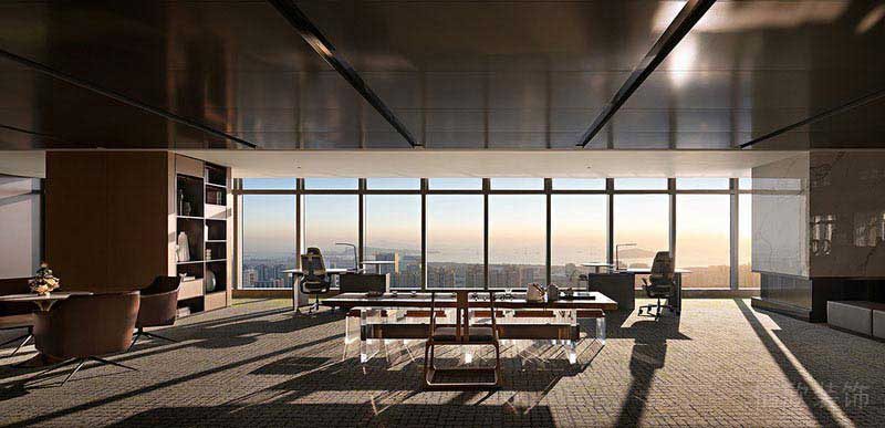 辦公室現(xiàn)代風總裁辦公室效果圖(新居現(xiàn)代輕奢風客廳效果圖)