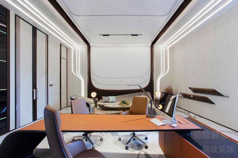 辦公室現(xiàn)代風總經(jīng)理辦公室效果圖