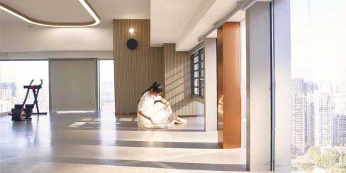 高端辦公室現(xiàn)代簡約風(fēng)大廳效果圖