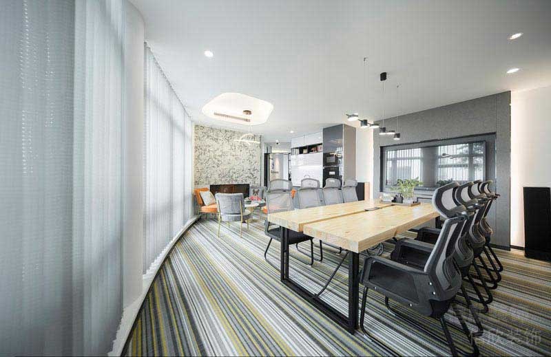 辦公室現(xiàn)代簡(jiǎn)約風(fēng)會(huì)議室效果圖 (2)