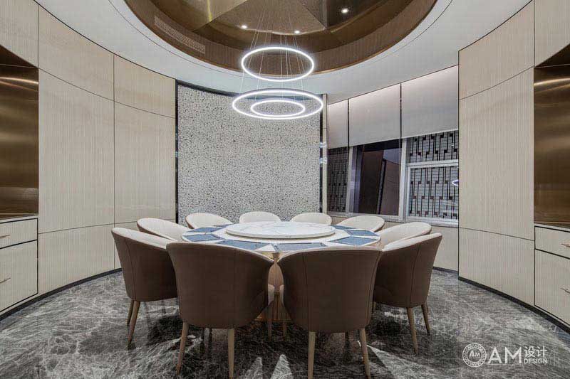 辦公室現(xiàn)代輕奢風餐廳效果圖