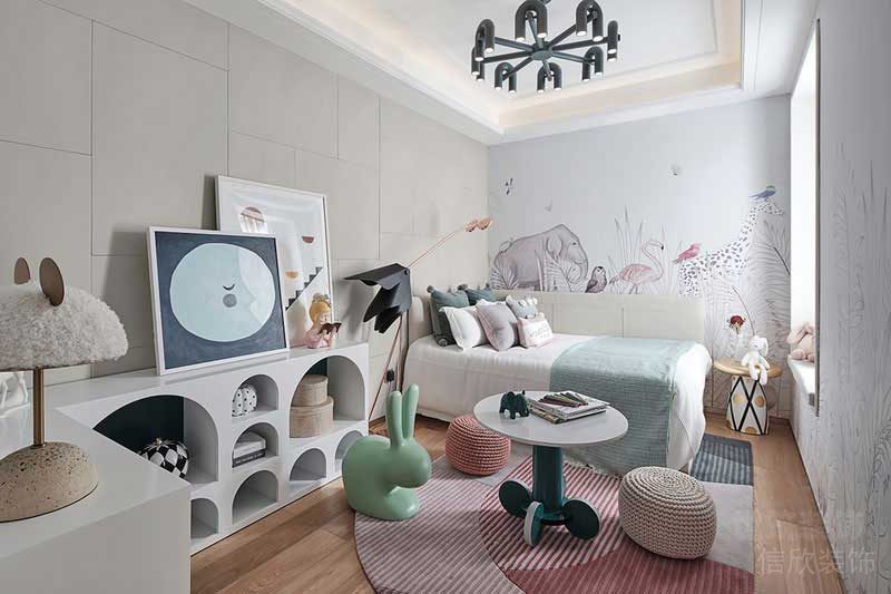北歐風(fēng)格別墅空間兒童房陳設(shè)