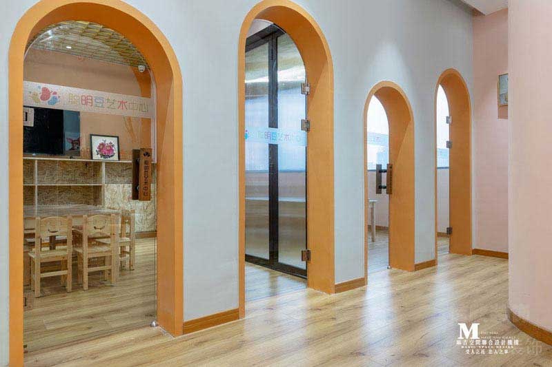 北歐風(fēng)格商業(yè)空間兒童閱讀室童趣門(mén)洞