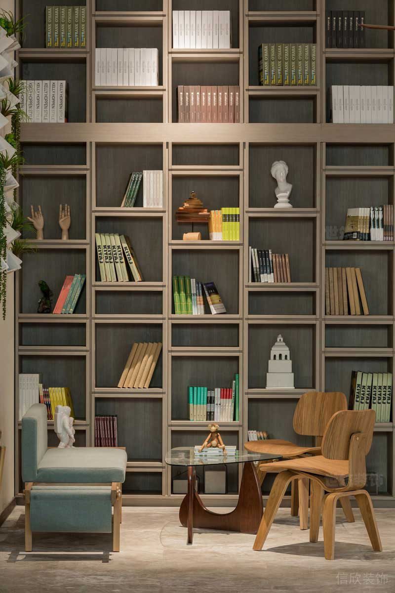 北歐工業(yè)風辦公室圖書閱讀區(qū)