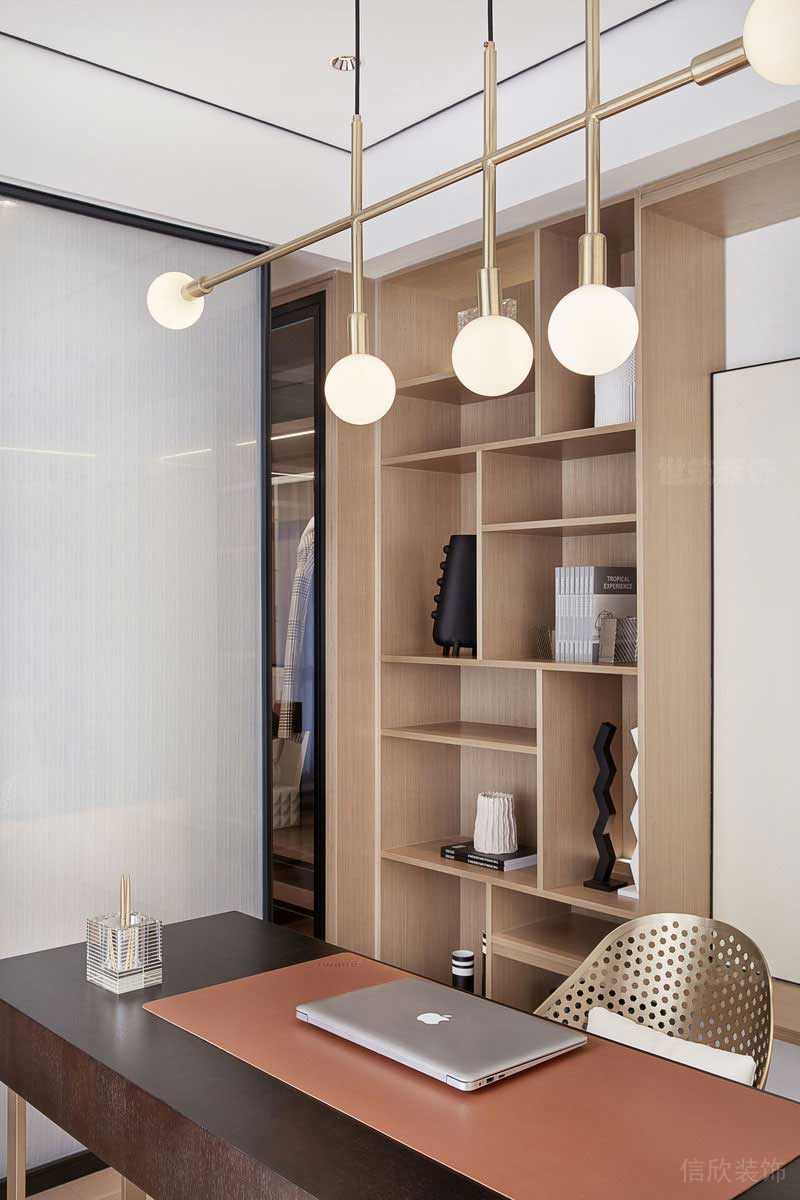 北歐輕奢風(fēng)樣板間書房